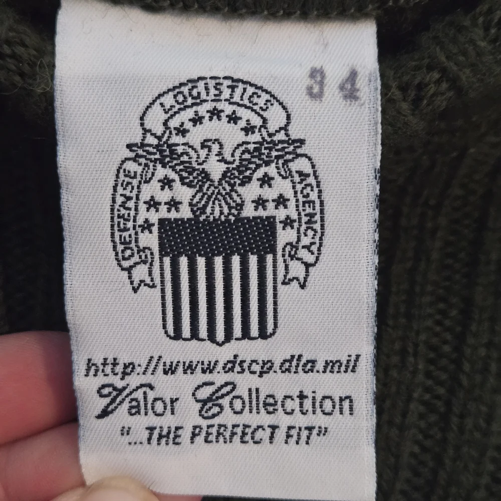 DSCP Valor Collection Wool Service Sweater Men's Size:36 Olive Green US Military - Picture 8 of 9